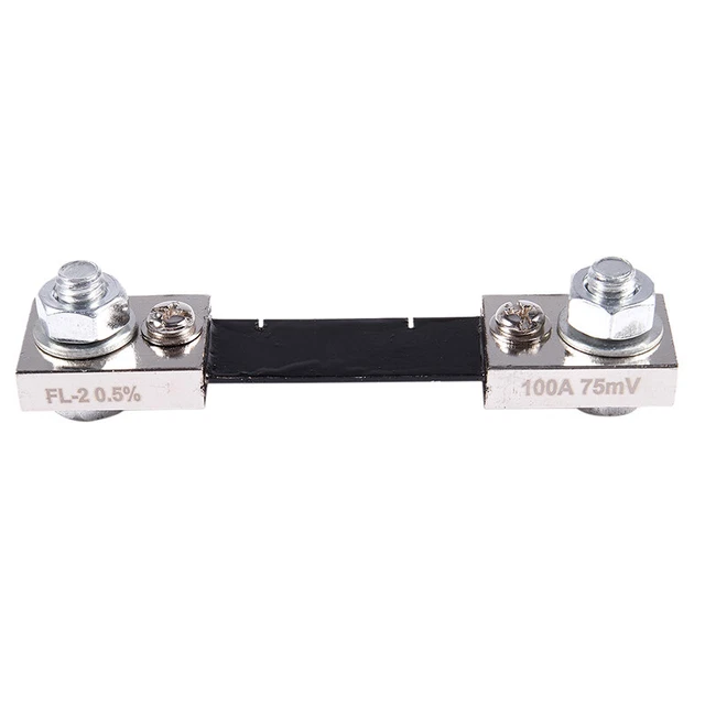 FL-2 DC 100A 75MV Resistenza Shunt Corrente per Pannello Strumenti Ampere Nero A7X3