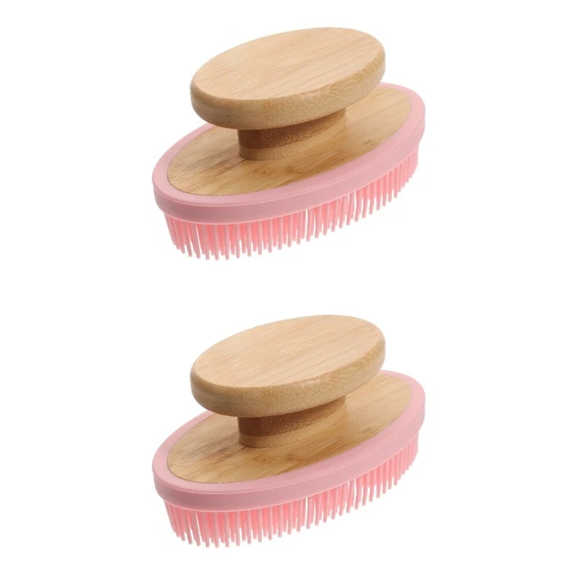 2 piezas cepillo de baño de silicona portátil cuerpo suave cepillo de dientes cuerpo