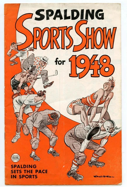 1948 Spalding Sports Show Comic Book Magazine Illustration Drawings - BJ248
