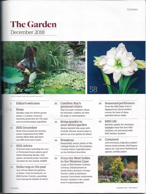 RHS THE GARDEN December 2018 Vol 143 Part 12 - gardening plants design 2