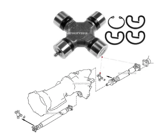 2 X REAR PROPSHAFT UNIVERSAL JOINT UJ For NISSAN NAVARA PICK UP D40 2.5DCi 05+ | UK