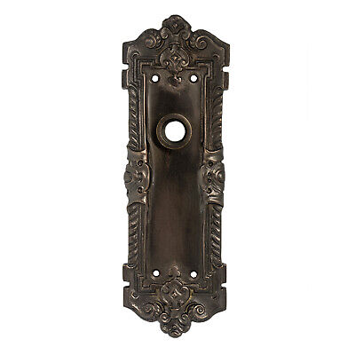 Door Back Plates The "Wells" Bronze Finish Old Style Sold in Pairs