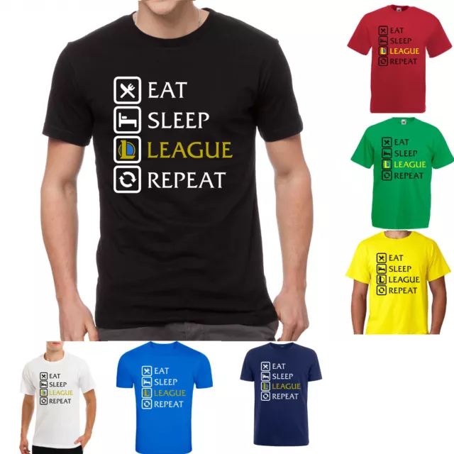 League of Legends LoL gamer eat sleep repeat championship series t-shirt