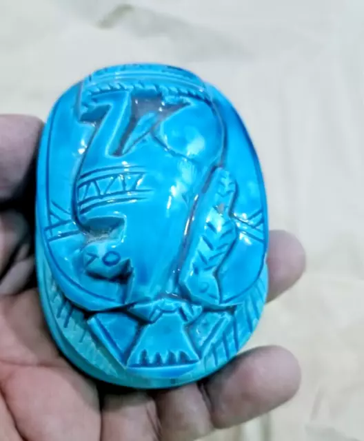 An Rare ancient Egyptian scarab stone statue from ancient Egyptian BC 2