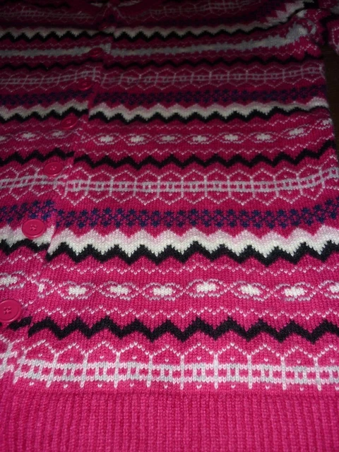DESIGNER - FESTIVALS/VINTAGE CHIC FAIR ISLE CARDIGAN XS 8 small 10? 3