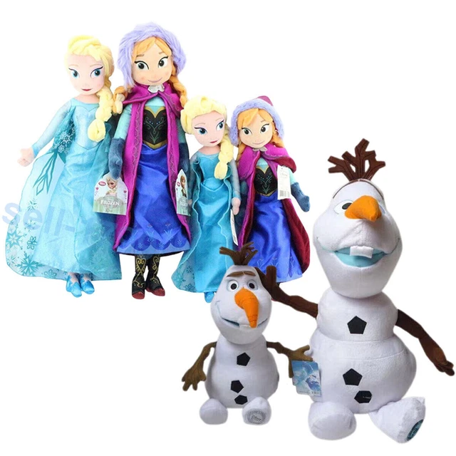 Frozen Disney Elsa Plush Doll Soft Toys Anna Olaf Kids Hug Plushies Girls Gifts