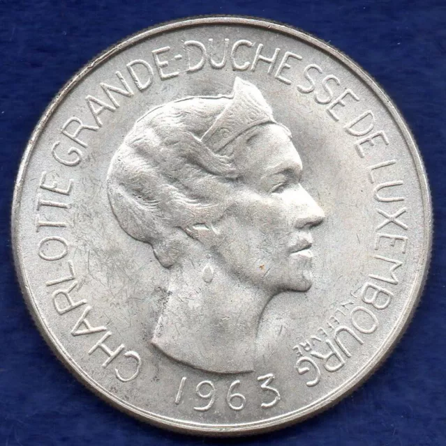 Luxembourg 1963 Silver 100 Francs, Choice Grade (Ref. f0103)