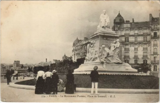 CPA PARIS 7e Place de Breteuil Monument Pasteur (35816)