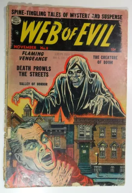 Web Of Evil #8 Nov 1953 Quality Comics Jack Cole Art Cuidera Cover Good 2.0