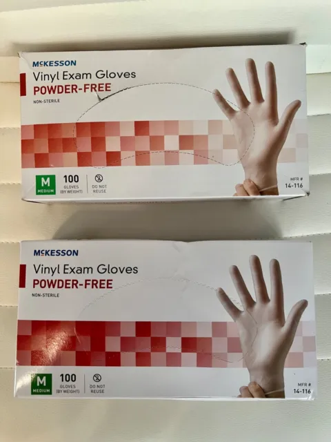 McKesson Vinyl Exam Gloves - Pack of 100, Medium