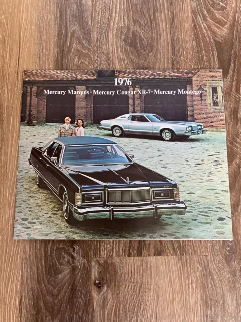 1976 Mercury Marquis Montego Cougar Car Sales Brochure Catalog Auto