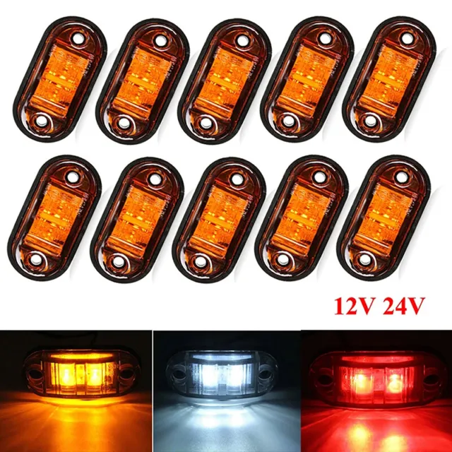 Voyant d'avertissement LED Diode Light Oval LED Side Marker Lamp 12V 24V