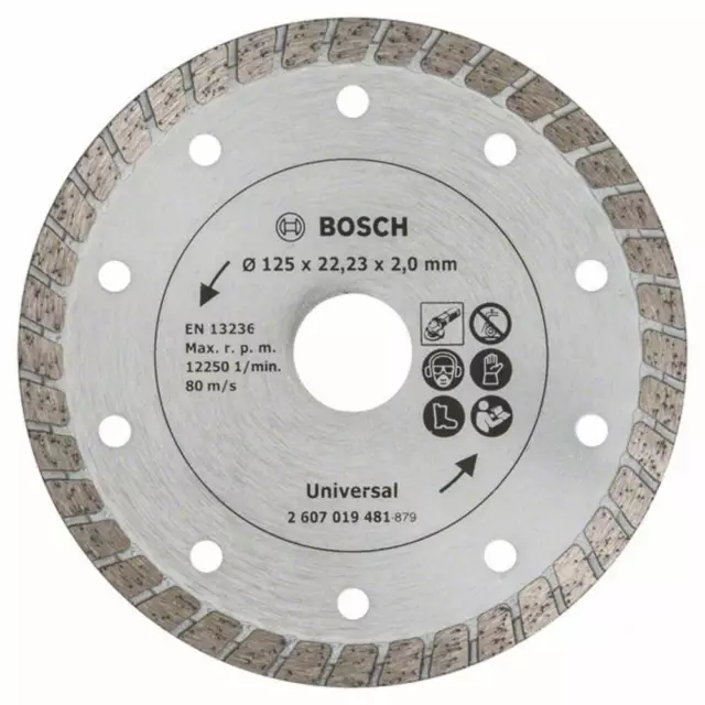 Disque diamant Turbo pour meuleuse Ø125mm Bosch 2607019481