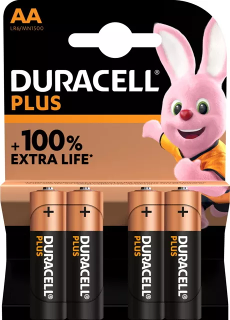 80 x Duracell - AA Mignon Plus LR6 Batterien + 100% LANGLEBIGER* MN1500 20 x 4er