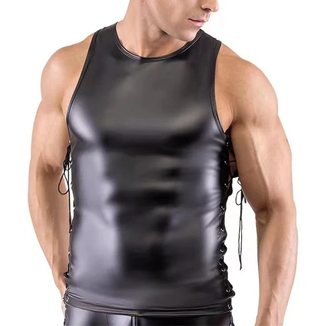 Gilet In Pelle PU Per Uomo - Giubbotto Motociclistico Stile Punk Con Tasche Con Cerniera, Trend Streetwear - Foto 3