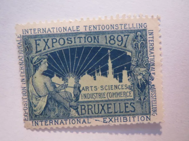 Brüssel - Bruxelles - Exposition 1897 - Weltausstellung EXPO / Reklamemarke