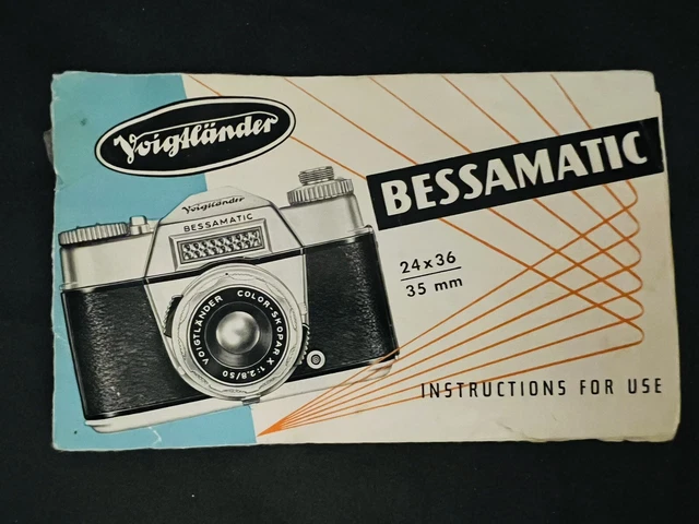 Voigtlander Bessamatic User Instruction Manual Guide Original Vintage Rare