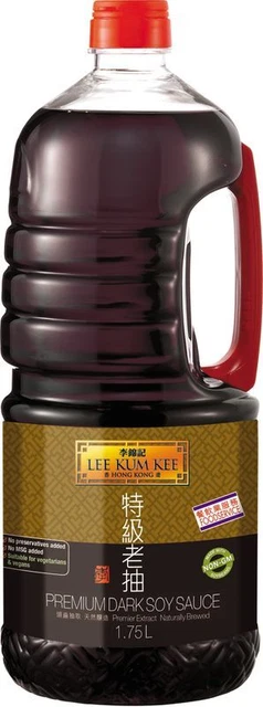 Salsa di soia Lee Kum Kee scura premium 1,75 L | salsa di soia scura | non OGM