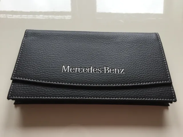 ORIGINAL MERCEDES BENZ Bordmappe, Bordbuch Wallet Car Leder 11x22