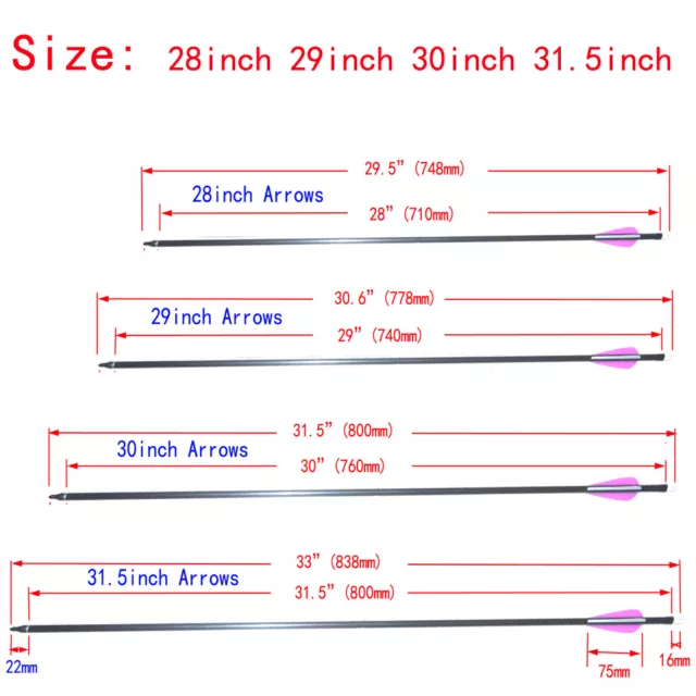 Archery Arrow Hunter Nocks Fletched Arrows Fiberglass Target Practice Hunting 2