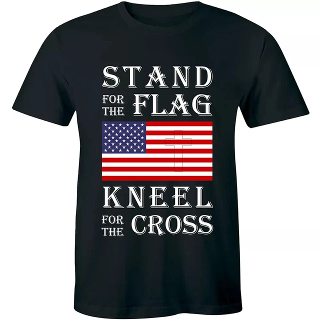 I Stand For The Flag And Kneel For The Cross Tee - Made In America Store - Foto 12