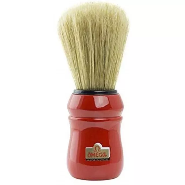 Omega Shaving Brush #10049 red