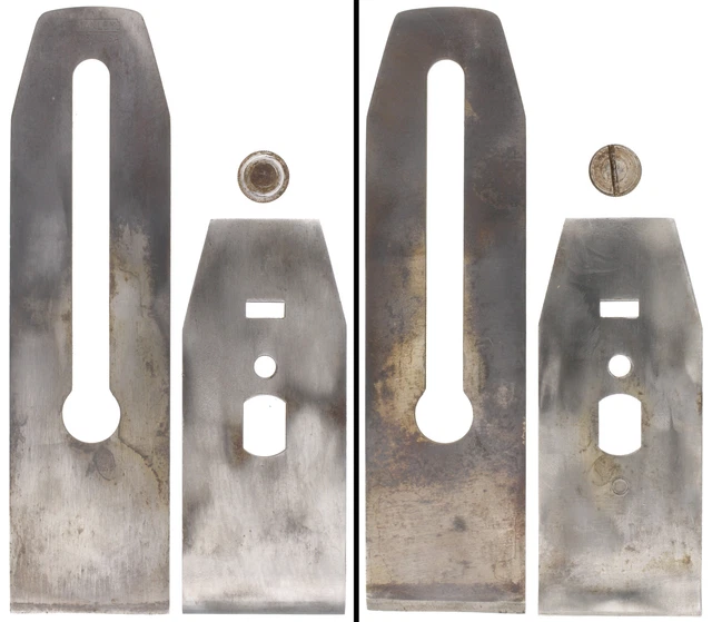 Orig. Cutting Iron & Chip Breaker for Stanley No. 4 Plane-2" Width-mjdtoolparts