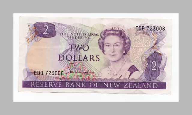 New Zealand Reserve Bank 2 Dollars ND 1981-1985