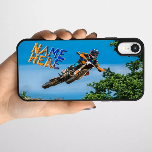 Personalisierte Dirt Bike iPhone Hülle Slim Silikon Handyhülle alle Modelle KSU18