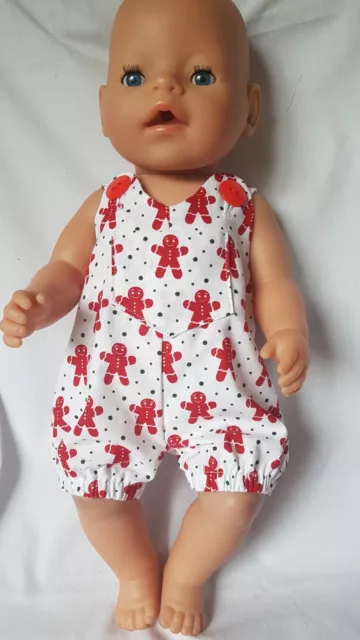 Handmade dolls clothes (Summer Overalls,) fit 40-43cm 17in. Baby Born doll