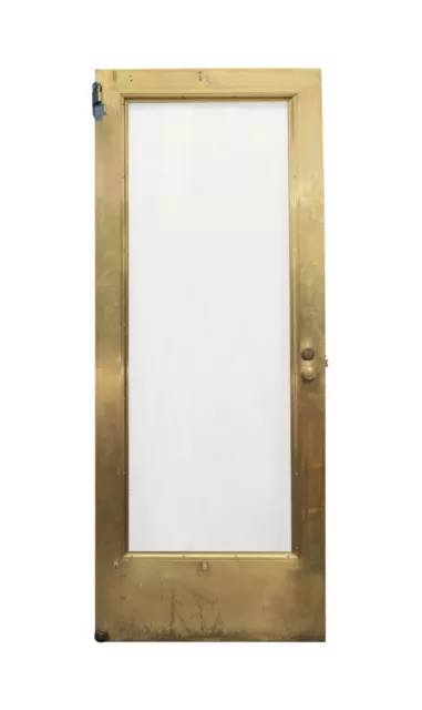 Vintage 1 Lite Brass Commercial Entry Door 89.5 x 35.75