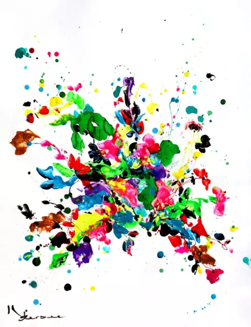 tableau abstrait color splash