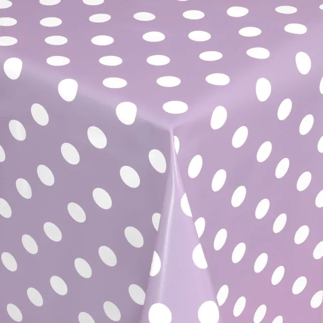 Wachstuch Tischdecke gepunktet weiße Punkte auf flieder 01150-21 eckig rund oval