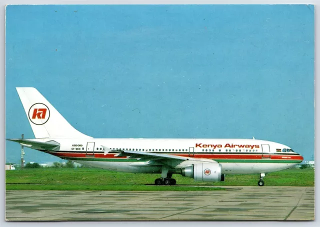 Airplane Postcard Kenya Airways Airlines Airbus A-310 5Y-BEN at Paris EL10