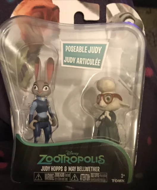 Tomy/Disney (2016) Zootropolis Judy Hopps & May Bellwether 2.5” Figures