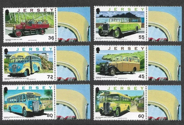 Jersey Buses Coaches 2011 mnh set Transport