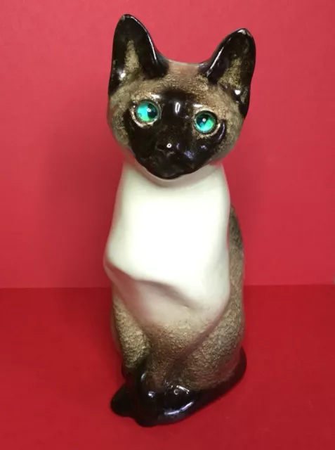 Adorable Cross Eyed Vintage Winstanley siamese cat Size 2. Tip Of Ear Restored.