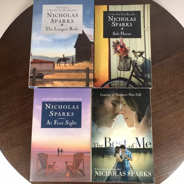 Nicholas Sparks Bundle Lot of 4 Romance Books Safe Haven Longest Ride