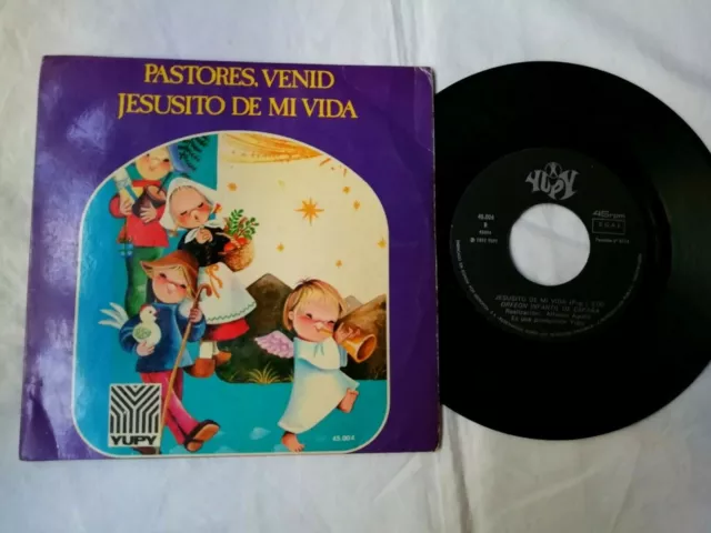 Villancicos Pastores, venid Jesusito de mi vida vinilo Single Orfeon infantil