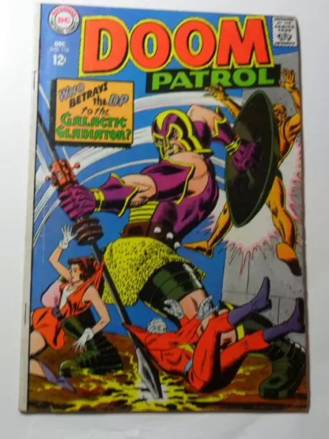 Doom Patrol #116 Dc Comics Dec 1967 Galactic Gladiator Fine 6.0