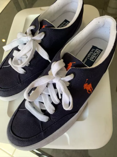 Polo Ralph Lauren Faxon Low Men’s Sneakers Blue Canvas Low Top  Size 10.5D