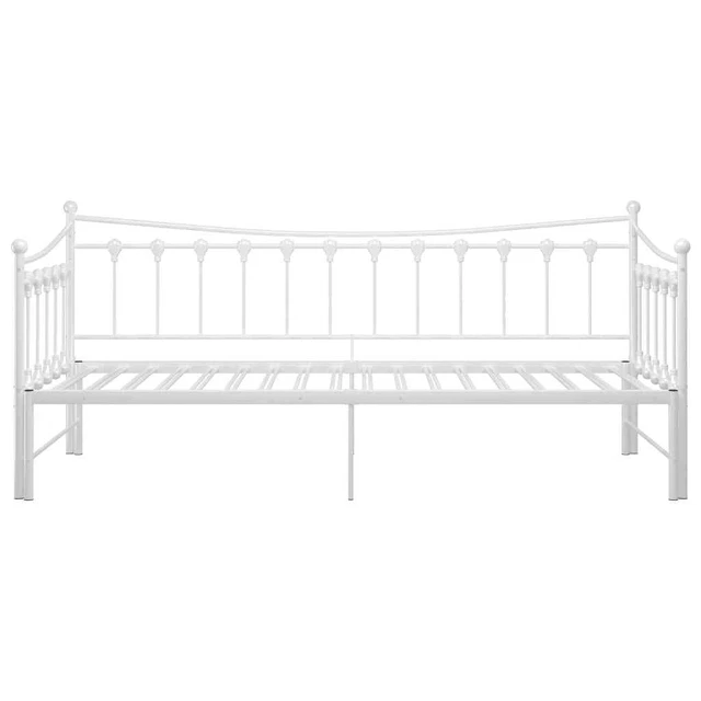 PULLOUT SOFA BED Frame without Mattress White Metal 90x200 cm £143.37