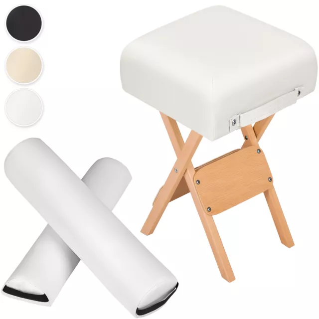Tabouret + coussin demi-cylindre + coussin rouleau pour table de massage