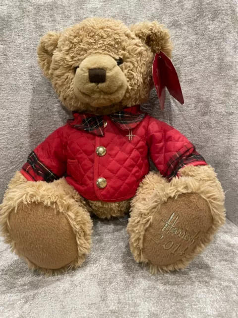 Harrods Christmas Teddy Bear 2014 Foot Dated Collectors with tag