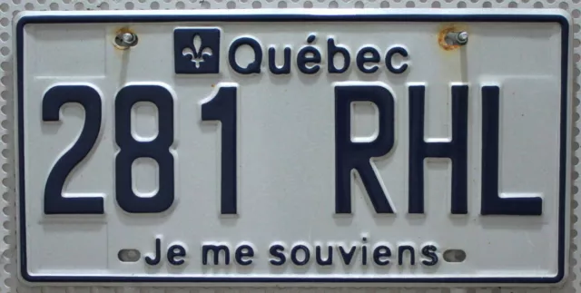 Kanada Nummernschild Auto Kennzeichen Schild QUEBEC License Plate Canada 281 RHL