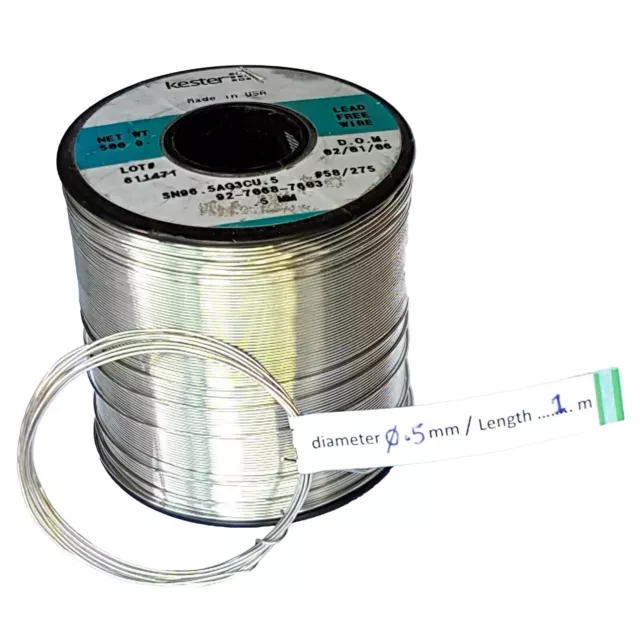 Kester Solder Wire Audio PRO quality 3% SILVER, flux core 0.5 0.8 1.0 mm-ref:960