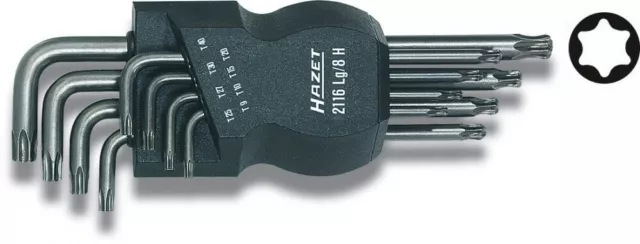 Hazet Ángulo Set de Destornilladores Torx Interior Profil 8-teilig 2116lg/8h