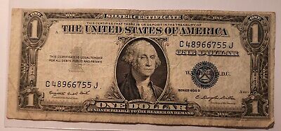 1935 G One Dollar Silver Certificate Error Note Miscut, Wide Border