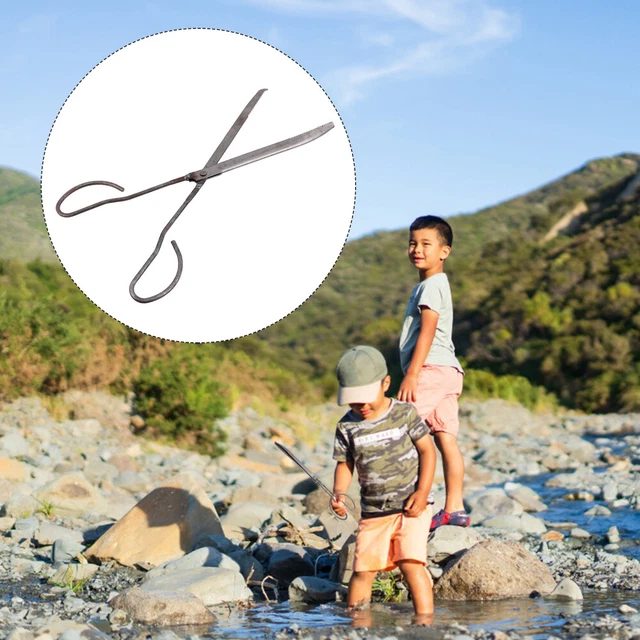 Pinze Per Legna Da Ardere - Con Manico In Legno Per Camino E Braciere | Ideale Interno/Esterno - Foto 2