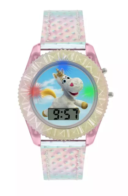 Disney Toy Story 4 Buttercup Unicorn Digital Flashing Watch + Iridescent Strap